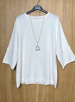 Jersey fino tres botones blanco