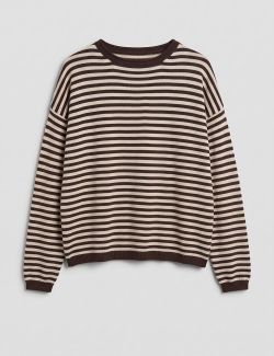 Jersey Oversize Rayas marrón-beige