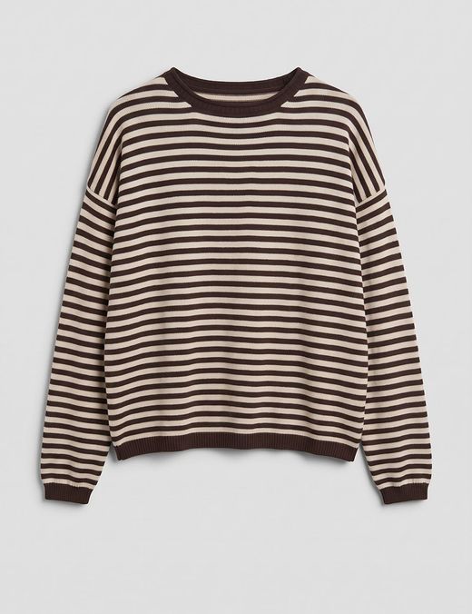 Jersey Oversize Rayas marrón-beige