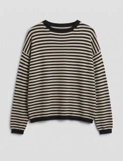 Jersey Oversize Rayas negro-beige