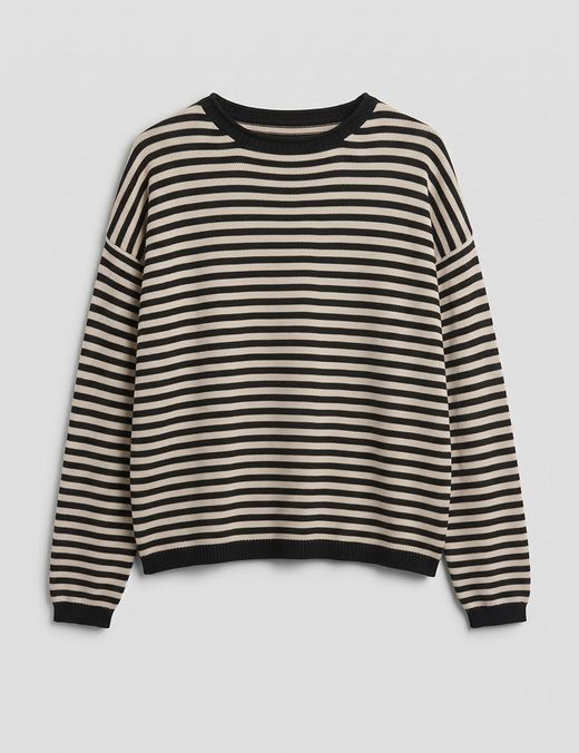 Jersey Oversize Rayas negro-beige