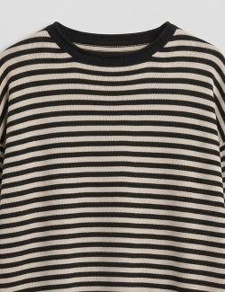 Jersey Oversize Rayas negro-beige
