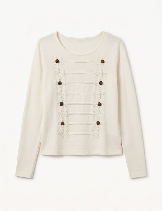 Jersey Punto Militar con Alamares Crudo