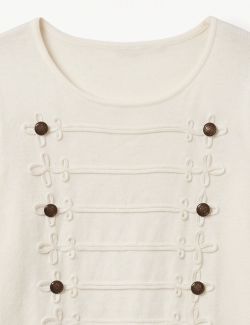 Jersey Punto Militar con Alamares Crudo