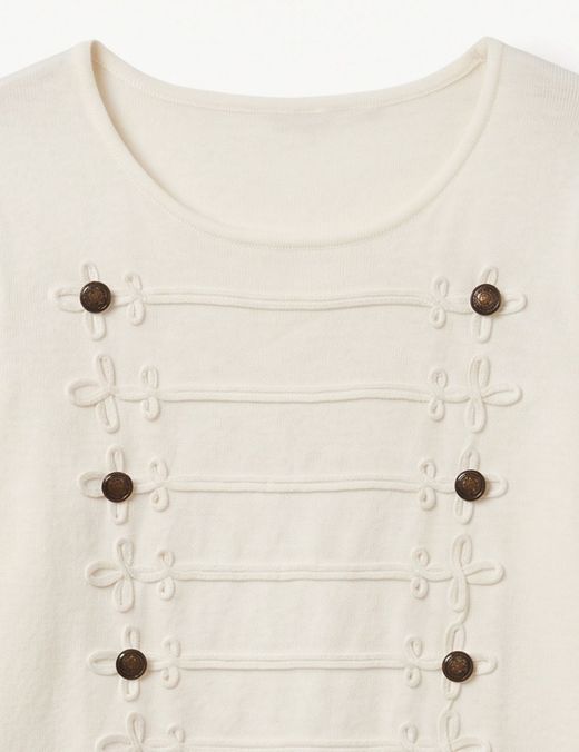 Jersey Punto Militar con Alamares Crudo