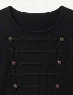 Jersey Punto Militar con Alamares Negro