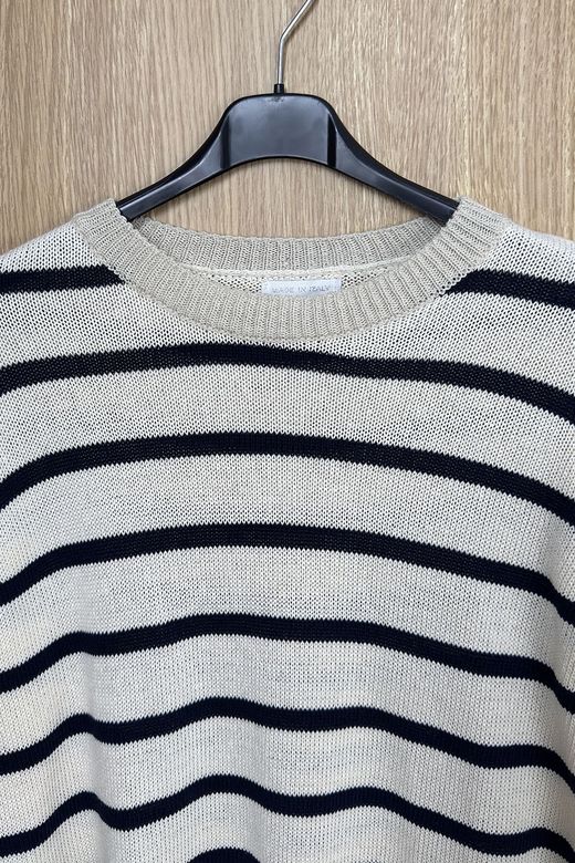 Jersey rayas Amanda beige-marino