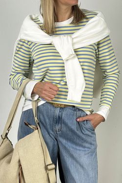 Jersey rayas Bimba amarillo-celeste