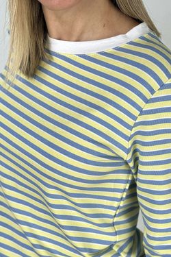 Jersey rayas Bimba amarillo-celeste