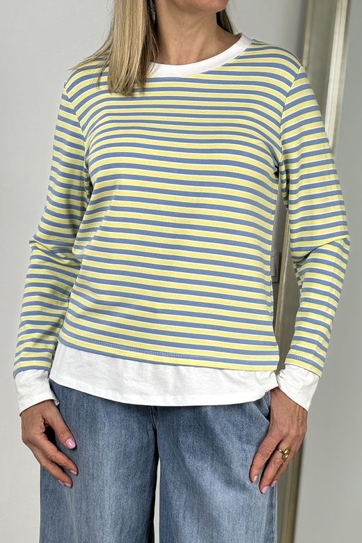 Jersey rayas Bimba amarillo-celeste