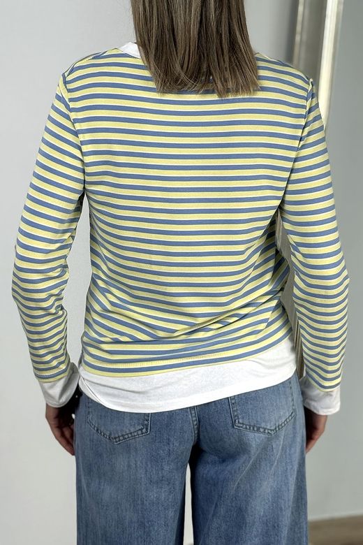 Jersey rayas Bimba amarillo-celeste