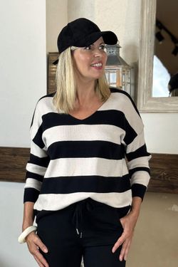 Jersey rayas negro-beige