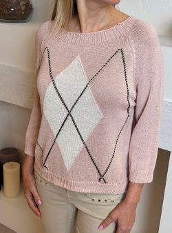 Jersey rombos Oxford azul marino