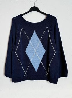 Jersey rombos Oxford azul marino