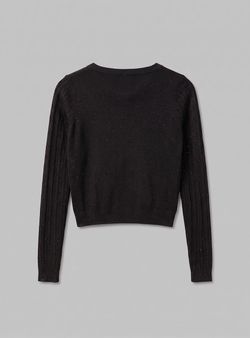 Jersey Trenzado con Brillos Negro