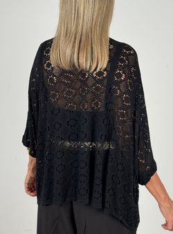 Kimono calado negro