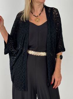 Kimono calado negro