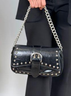 Mini bag tachuelas negro