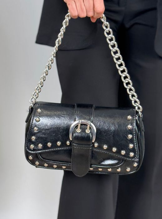 Mini bag tachuelas negro