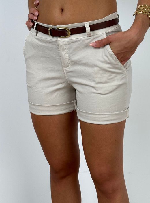 Mini short vestir beige