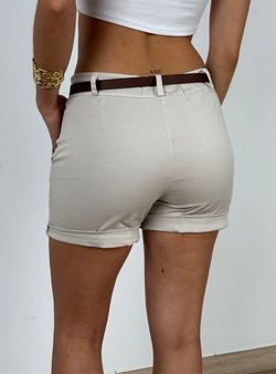 Mini short vestir beige