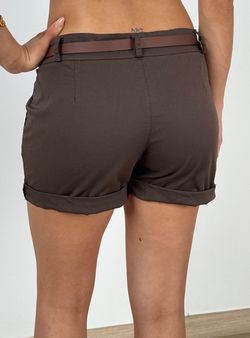 Mini short vestir marrón