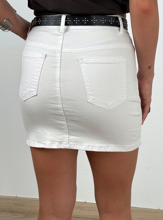 Minifalda Vaquera Rebel blanca