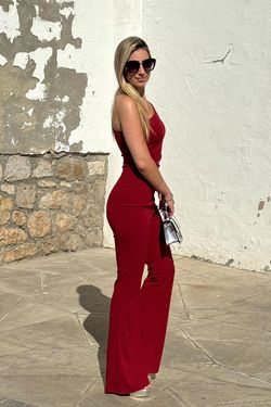 Mono asimétrico cut out burdeos