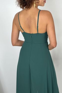 Mono gasa con falda abierta verde botella