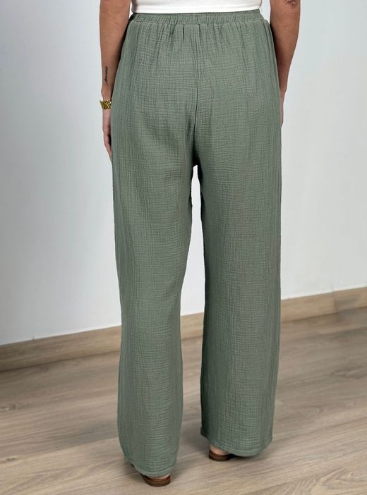 Palazzo bambula verde kaki