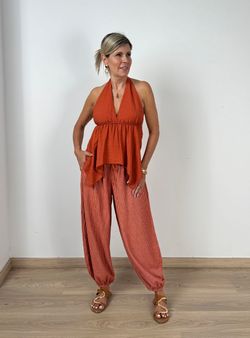 Pantalón Aladin teja