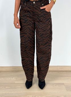 Pantalón Balloon Cebra Marrón