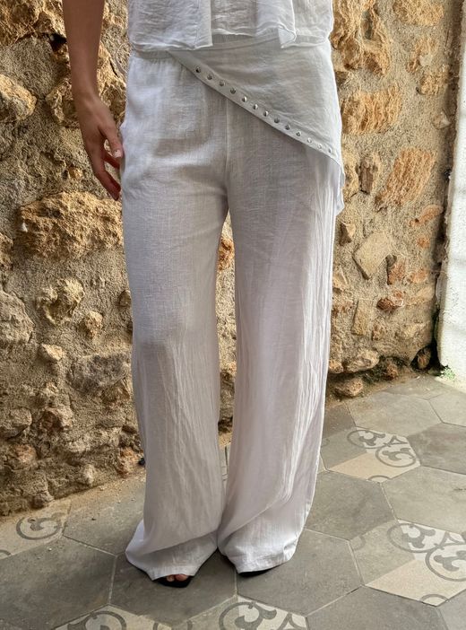 Pantalón bandana fluído blanco