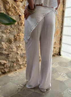 Pantalón bandana fluído blanco