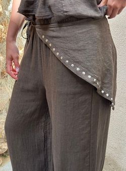 Pantalón bandana fluído marrón