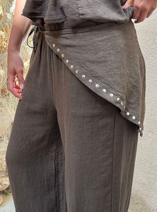 Pantalón bandana fluído marrón