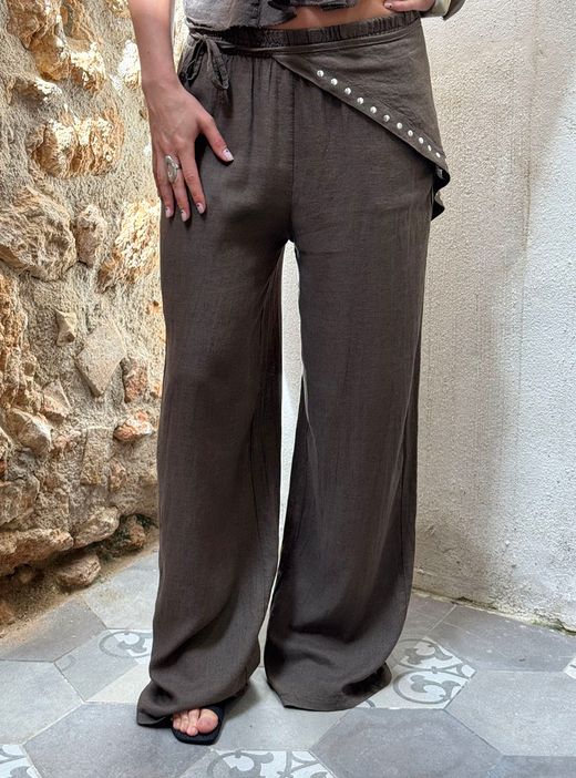 Pantalón bandana fluído marrón