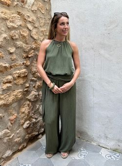 Pantalón bombacho bambula kaki