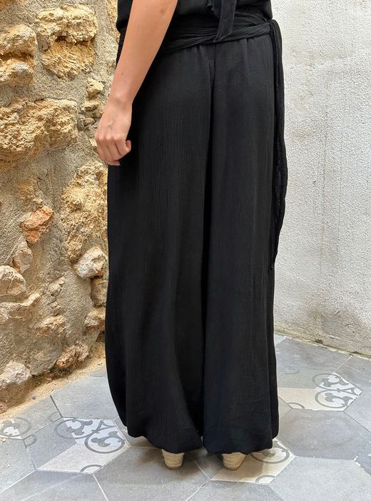 Pantalón bombacho bambula negro