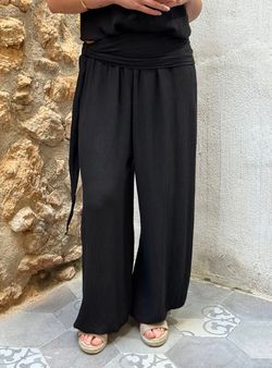 Pantalón bombacho bambula negro