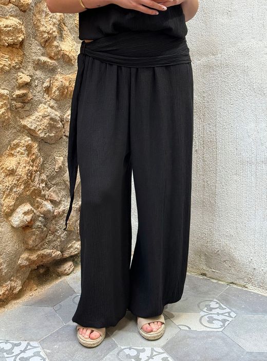 Pantalón bombacho bambula negro