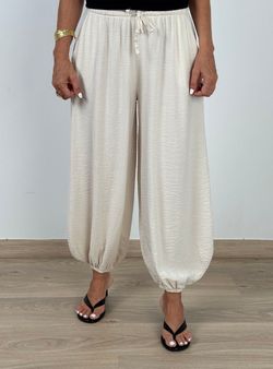 Pantalón bombacho beige
