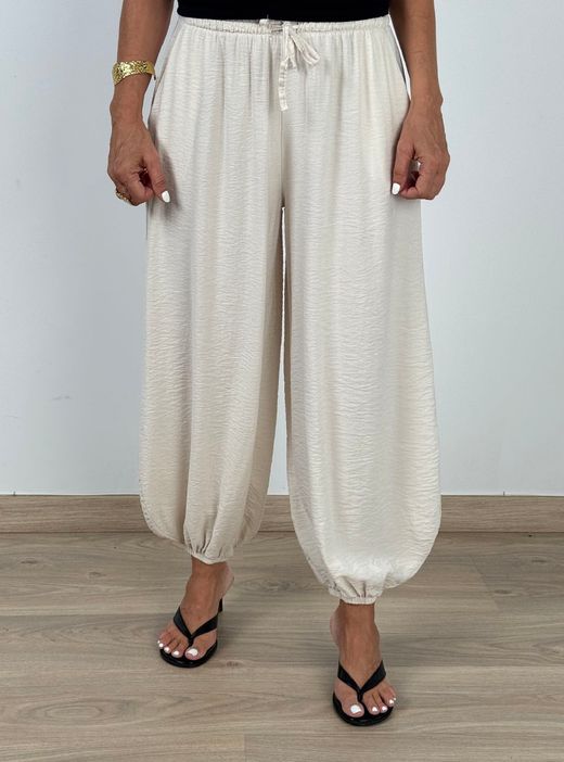 Pantalón bombacho beige