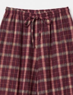 Pantalón Bombacho Cuadros Granate