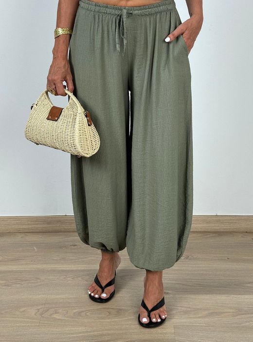 Pantalón bombacho kaki