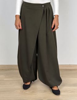 Pantalón Bombacho Solapa Kaki