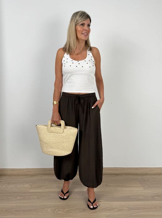Pantalón Bombacho marrón