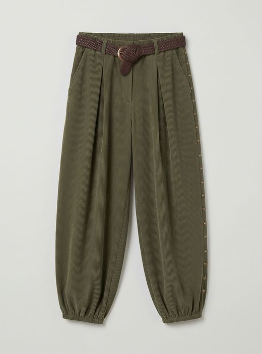 Pantalón bombacho micropana kaki