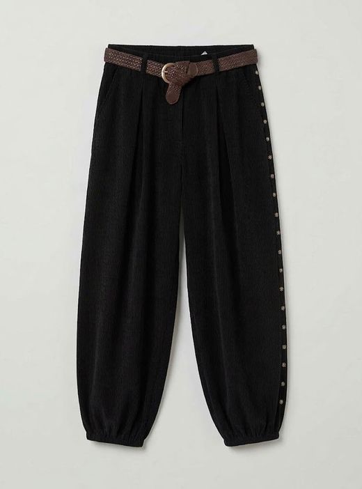 Pantalón bombacho micropana negro