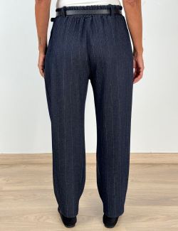Pantalón Bombacho Raya Diplomática Azul